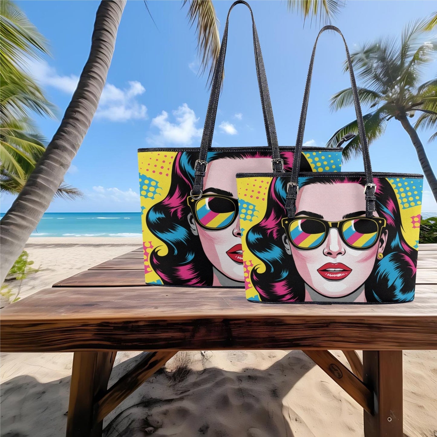 filename-Retro_Pop_Art_Vegan_PU_Tote_Bag_2